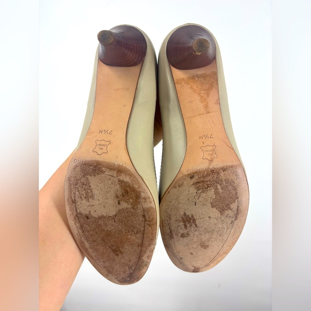 Arturo Chiang Round Toe Vintage‎ Inspired Kitten Heels Cream White 7.5 - Picture 4 of 4